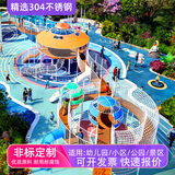 户外儿童游乐设施定制幼儿园公园景区游乐园不锈钢滑梯组合设备 款式1展示