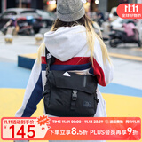 ACROSS邮差包男士斜挎包上班通勤包学生大容量单肩包旅行挎包女相机包包 黑色