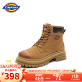 Dickies女士马丁靴高帮时尚情侣靴百搭工装靴女 土黄 女款-37 