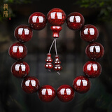 龍隐正宗小叶紫檀手串男女士佛珠子正品高端香木情侣手链转运文玩 【带星老料】18mm*13颗（七仓发货） 紫凝