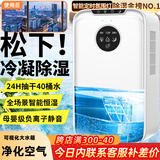 NIYEVN【300平全屋除湿丨24H抽干40L桶水】除湿机家用抽湿机补贴20%除湿器广东工业干燥烘干机小型米吸湿 60L/天 臻享除湿丨冷凝40倍强效丨AI数显定时
