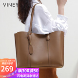 viney牛皮包包女包大容量托特包单肩包手提包生日礼物高级感送女友老婆