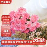 京东鲜花【艾莎】玫瑰花10枝如意基地鲜切花水养插花生活花束送礼源头直发