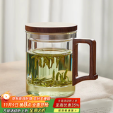 忆壶茶泡茶杯茶水分离杯水杯男士茶杯个人专用泡茶杯玻璃绿茶杯子 【店长推荐】400ML茶杯