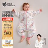 贝肽斯婴儿睡袋暖姜恒温儿童分腿睡袋婴幼儿防踢被睡衣秋冬中厚 凤鸾S