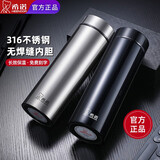 希诺保温杯2025新款男女士大容量车载水杯泡茶杯教师节礼物杯子 480ML紫罗兰316不锈钢9655