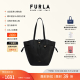 芙拉（FURLA）【同价11.11】NET女士牛皮中号经典菜篮子上班族通勤手提托特包 黑色