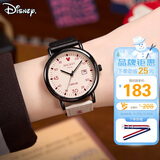 迪士尼（Disney）手表女学生个性复古撞色帆布带石英表初高中生高颜值女孩防水手表
