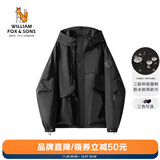 William fox&sons新型三防户外面料人体工学立体裁剪机能轻户外男女同款仿冲锋夹克 黑色【户外三防科技面料】 L /50