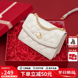 蔻一（Cnoles）包包真牛皮女士大容量单肩斜挎包高端链条小方包生日礼物送女友