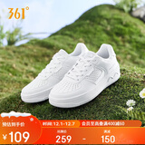 361°运动女鞋秋冬季透气开学厚底增高小白休闲板鞋子女682426611-1