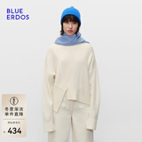 BLUE ERDOS【100%山羊绒】25早秋新品保暖时尚纯色羊绒围巾 月蓝灰 180cmX30cm