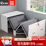 强象 书房折叠床书桌书架组合简约家用午休隐形床电脑办公桌一体CH4 款式20：1.5m隐形床