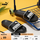 彪马（PUMA）透气运动拖鞋一字拖男女款室内外休闲凉鞋LEADCAT 360263 黑色-白色-01 39