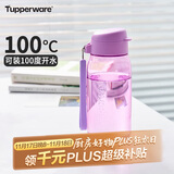 特百惠（Tupperware）乐趣550ML塑料杯夏季男女学生便携运动水杯子大容量双饮口 雏菊紫