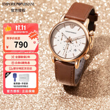 安普里奥·阿玛尼（Emporio Armani）男士休闲时尚商务欧美腕表皮带款式 情人节生日礼物送男友送老公 AR2074
