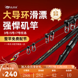 北溟鱼强悍二代矶竿滑漂竿路滑进口大导环远投矶钓竿超轻超硬矶钓竿 3.6m 3号 强悍二代单杆