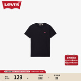 Levi's李维斯25新款情侣简约休闲时尚宽松LOGO印花短袖T恤 黑色 002U3-0001 S
