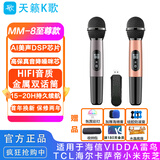 天籁K歌MM-8无线麦克风家用电视k歌话筒适用海信东芝tcl东芝雷鸟vidda卡萨帝海尔问界阿维塔车载麦克风 MM-8【VM7G-T】充电双话筒高品质音效至尊款