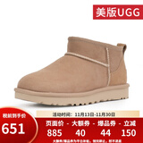 UGG美版雪地靴休闲经典迷你短靴舒适短筒靴 1116109 1116109女款SAND-沙栗色 38