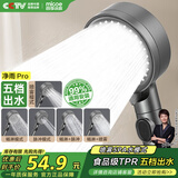 四季沐歌（MICOE）增压淋浴花洒喷头 加压卫浴淋浴喷头枪灰花洒头莲蓬单头手持花洒