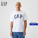 盖璞男女装2025春季新款纯棉字母印花logo短袖T恤上衣美版797924 白色 XS 美码 S亚洲码175/88A