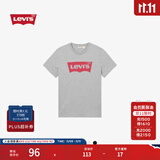 Levi's李维斯情侣美式宽松印花时尚简约舒适潮流纯棉圆领短袖T恤 灰色 002A0-0003 M