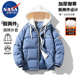NASA MARVEL棉服男棉衣冬季连帽外套加厚保暖面包服运动百搭情侣装棉袄子