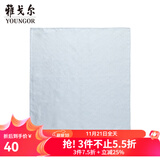 雅戈尔（YOUNGOR）丝巾男士口袋丝巾优质涤丝面料经典丝巾装饰方巾商场同款 灰色 均码
