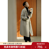 独束大码女装【琥珀大衣】全羊毛呢大衣2024年冬新款质感优雅新复古 薄雾绿 3XL (尺码：5)