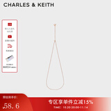 CHARLES&KEITH可调节12生肖DIY定制项链生日礼物CK5-22120315 Rose Gold玫瑰金色