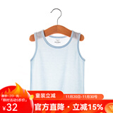 kordear 新生儿衣服婴儿宝宝薄款夏装无袖上衣男宝宝夏天衣服竹纤维小背心女夏 浅蓝 80 cm（偏小拍大一码)