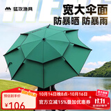 猛攻 钓鱼伞沙滩伞折叠户外万向防雨垂钓伞通风伞渔具钓鱼伞遮阳伞 2米 单弯直杆【不锈钢伞竿】