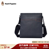 暇步士（Hush Puppies） 单肩包男斜挎包男包休闲时尚牛皮商务背包竖款公文包生日礼物