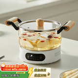 忆壶茶玻璃炖锅明火耐高温高硼硅玻璃消毒锅玻璃锅汤锅电陶炉专用锅家用 2.6L炖锅+1500瓦电陶炉 20.1cm