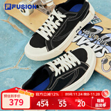 FILAFUSION 斐乐潮牌女鞋潮流板鞋夏季时尚女士休闲鞋帆布鞋运动鞋 黑-BK 36.5