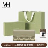 VANESSA HOGAN  VH女包PVC长款钱包小众多功能钱夹复古手拿小包生日礼物送女友 绿色