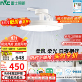 雷士（NVC）LED照明枕边风风扇灯北欧餐厅卧室三防一体1级能效42寸48瓦包安装