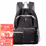 高尔夫（GOLF）双肩包男女可折叠电脑背包书包14英寸轻便户外旅行包旅游运动登山