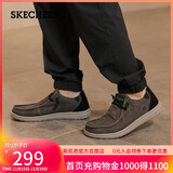斯凯奇（Skechers）男鞋秋季一脚蹬帆布鞋商务通勤休闲软底板鞋66387