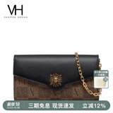 VANESSA HOGAN VH女包太阳神系列贝伦信封包轻奢斜挎包链条包生日礼物送女友 黑色