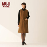 无印良品（MUJI）女式木棉混灯芯绒背带裙女装连衣裙裙子25年冬季BC2OBC5A 深米色 M (160/84A)