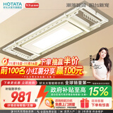 好太太（Hotata） 电动晾衣架智能自动升降晒被阳台晾衣架室外衣服架伸缩晾衣杆 D-3082T：超薄大屏+语音+奶油风