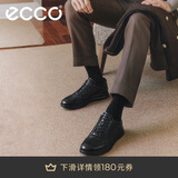 爱步（ECCO）正装鞋 增高牛皮休闲皮鞋男 雅仕男鞋系列207124 黑色44