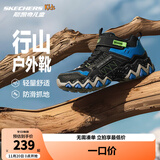 Skechers斯凯奇男童雪地靴户外棉靴儿童运动鞋冬大童棉鞋406415L 黑色/蓝色/柠檬色/BBLM 37