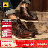 CAT卡特马丁靴工装靴男鞋经典款BRAVADO轻户外复古时尚牛皮机车靴 深棕P712950 42
