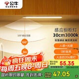 公牛（BULL）感应橱柜灯衣柜灯LED人感光感磁吸 卧室床沿玄关小夜灯30CM3000K