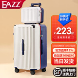 EAZZ【5轮承重+轻便加大容量】行李箱女拉杆箱男旅行箱学生密码皮箱子 【多功能子母箱】白蓝拼色 20英寸 ｜四轮常规55分登机箱