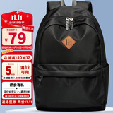 第九城（V.NINE）双肩包男士电脑包14英寸大容量背包防泼水学生休闲运动书包女黑色