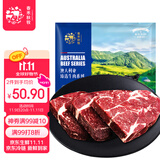 春禾秋牧 进口安格斯上脑原切牛排500g/3-5片 牛肉生鲜冷冻 野餐烧烤